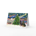 Christmas Magic Rottweilers (two) cards