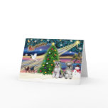 Christmas Magic Schnauzers (two) cards