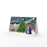 Christmas Magic Tibetan Terrier (black-white) cards