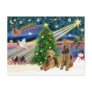 Christmas Magic - Two Airedales Postcards