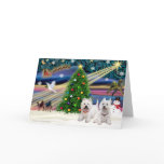 Christmas Magic West Highland Terrier (two) cards