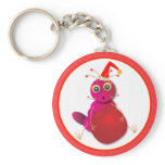Christmas Magnets Key Chains Buttons: Red Ant