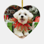 Christmas - Maltese - Miley Christmas Ornament
