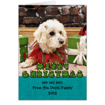 Christmas - MaltiPoo - Baxter Greeting Cards