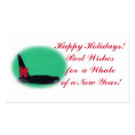 Christmas Mini Orca Killer Whale Holiday Cards 3x2 Business Card Templates