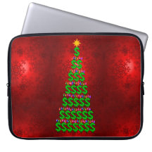Christmas Money Tree Laptop Sleeves