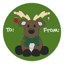 Christmas Moose Gift Tag