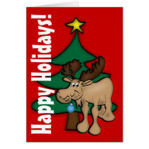 Christmas Moose Greeting Cards