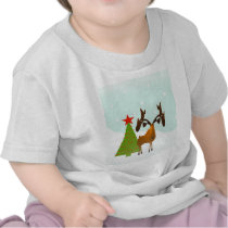 Christmas Moose Tee Shirt