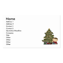 christmas morning boy  tot 1 business cards