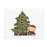 christmas morning boy  tot 1 postcards