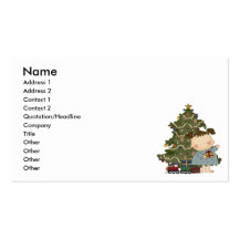 christmas morning girl tot 1 business card template