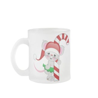 Christmas Mouse Candy Cane mug