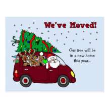 Christmas Moving Announcement postcards
