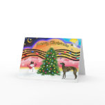 Christmas Music 2 - Greyhound (brindle 8) cards