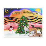 Christmas Music 2 - Greyhounds (four) postcards