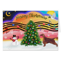 Christmas Music 2 - Irish Setter Card