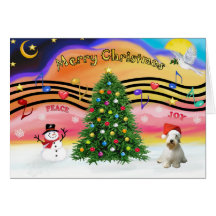 Christmas Music 2 - Sealyham Terrier (L) Card