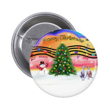 Christmas Music 2 - Whippets (two) Pin