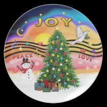 Christmas Music plates