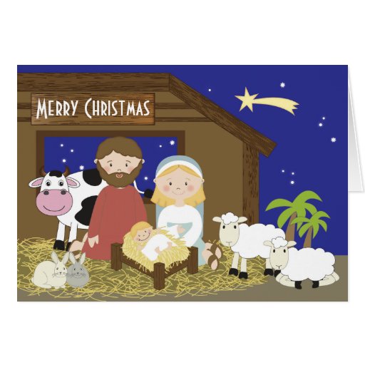 Christmas Nativity Scene Greeting Card Zazzle