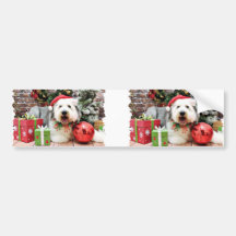 Christmas - Old English Sheepdog - Alphy Bumper Sticker