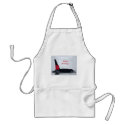 Christmas Orca Black and White Red Bow Happy Holid aprons