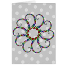 Christmas Ornament Fractal #1 Card