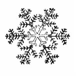 Christmas Ornament Snowflake 2 Black photo sculptures