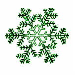 Christmas Ornament Snowflake 2 Green photo sculptures