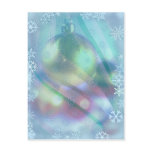 CHRISTMAS ORNAMENT & SNOWFLAKES by SHARON SHARPE postcards