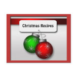 Christmas Ornaments Recipe Cards postcards