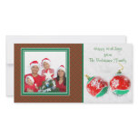 Christmas Ornaments Snow Photo Card photo cards