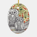 Christmas Owls 3 Ornament