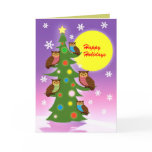 Christmas owls greeting cards
