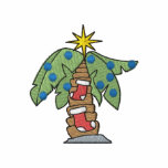 Christmas Palm Tree embroidered shirts