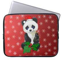 Christmas Panda Computer Sleeve