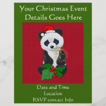 Christmas Panda Flyer Design