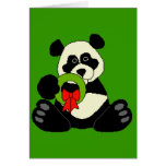 Christmas Panda Greeting Card