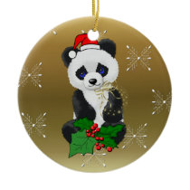 Christmas Panda Christmas Ornament