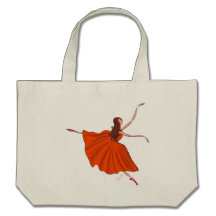 Christmas Party Dancers,green,red, Starred Heart Tote Bag