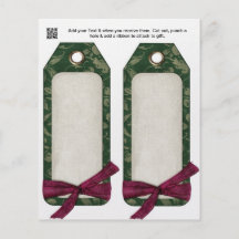 Christmas Party gift or favour Bag Tags Full Colour Flyer