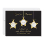 Christmas Party Invitation - Black Christmas Stars