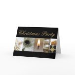 Christmas party invitation black gold x-mas collag cards