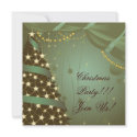 Christmas Party  Invitation Tree and Curtain