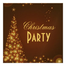 Christmas Party invitations, champagne bubbles