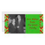 christmas pattern photo greeting card