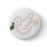 Christmas peace dove buttons