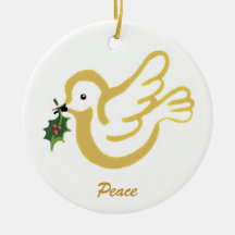 Christmas peace dove ornaments