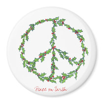 Christmas Peace Wreath magnet